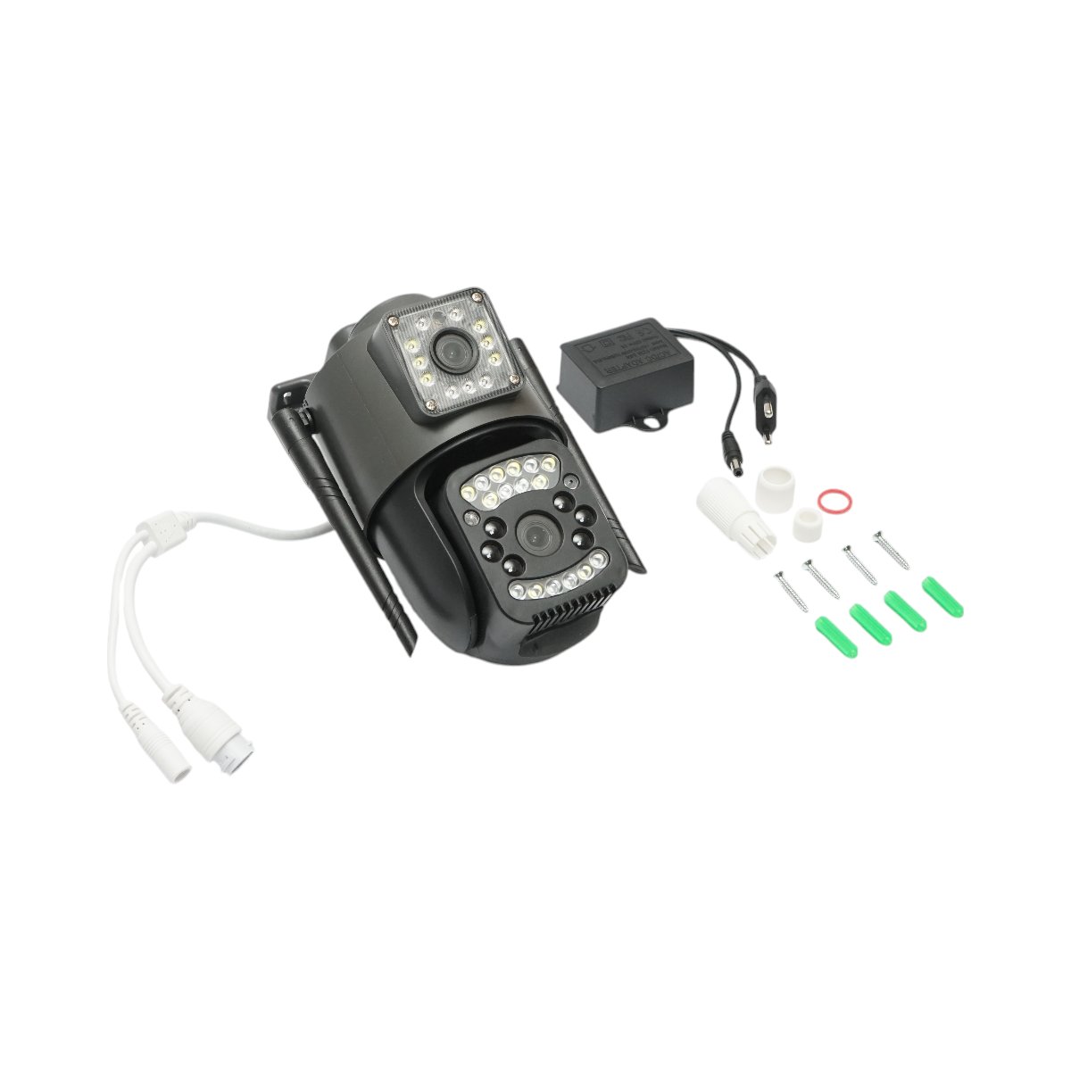 Camera de supraveghere lentila duala 4G & WIFI, P2P 1080P, PTZ cu senzor de miscare, detectie umana si aplicatie V380 Pro